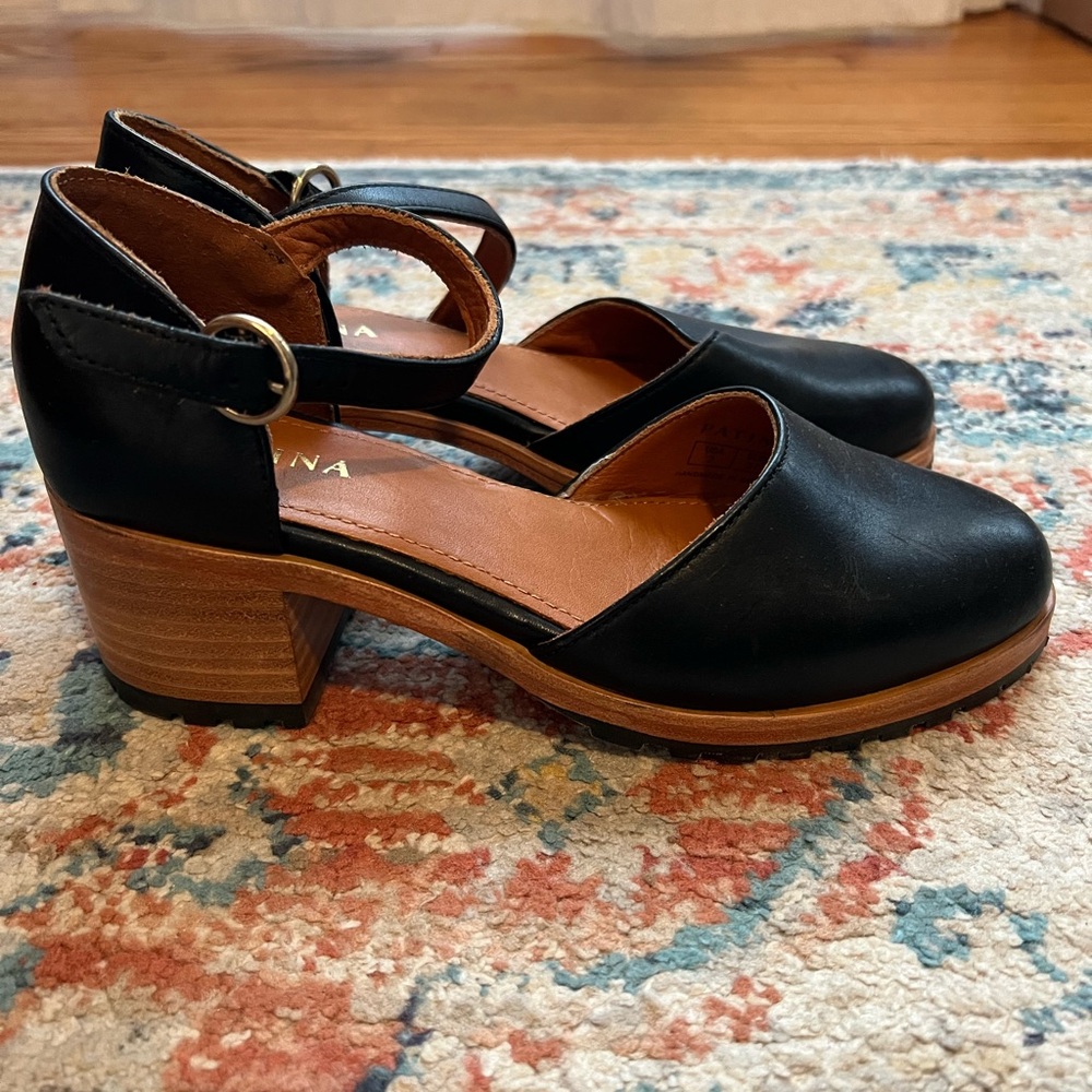 Portland Leather Black Mary Jane Heels